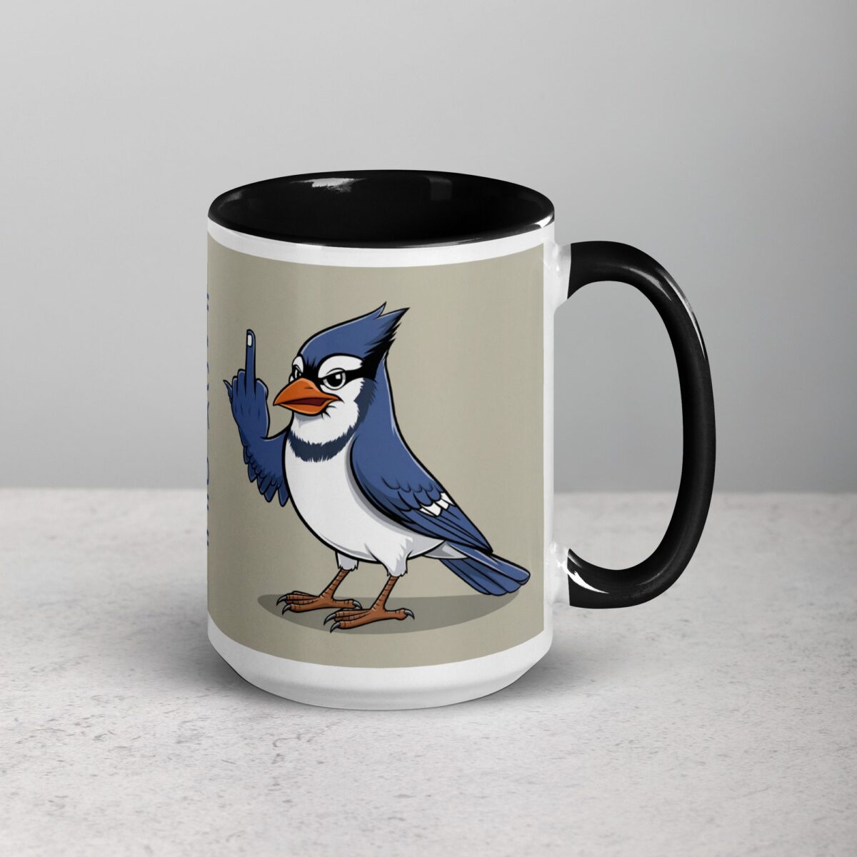 Middle Finger Blue Jay Coffee Mug & Tea Cup - Image 6