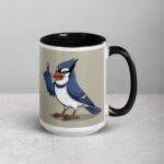 Middle Finger Blue Jay Coffee Mug & Tea Cup - Image 6