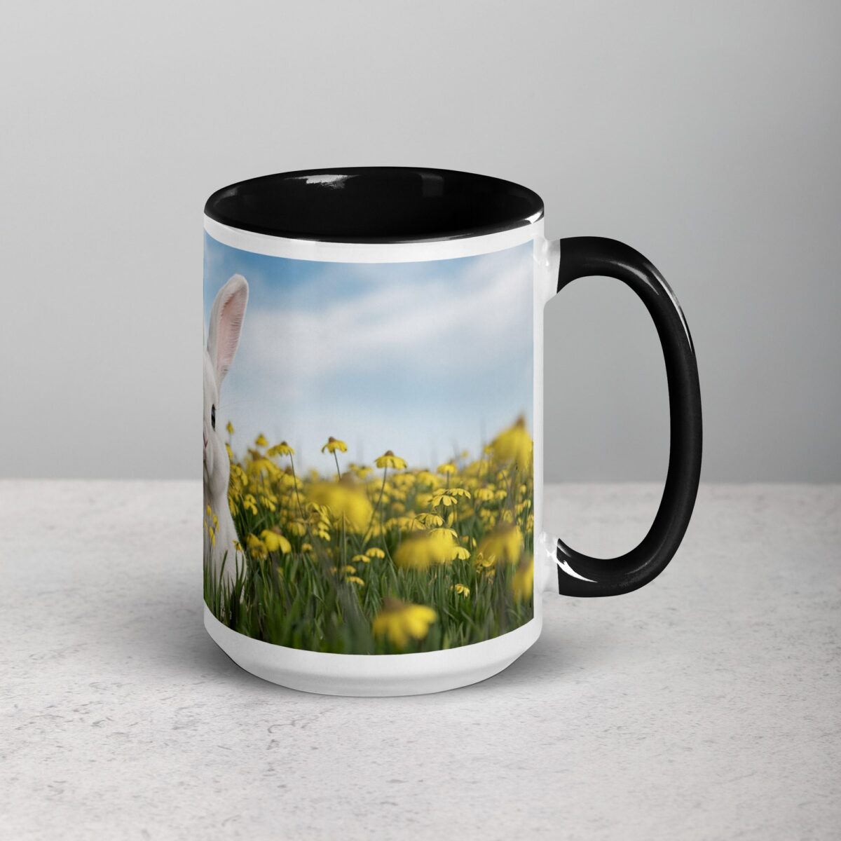 Bunny with Flowers Coffee Mug & Tea Cup - Image 6