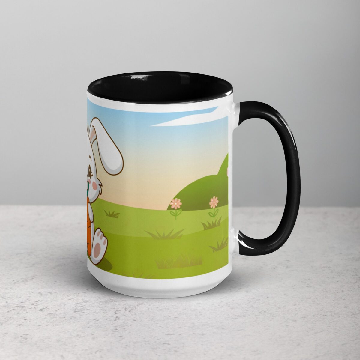Bunny Rabbit Eating Carrot Coffee Mug & Tea Cup - Image 6