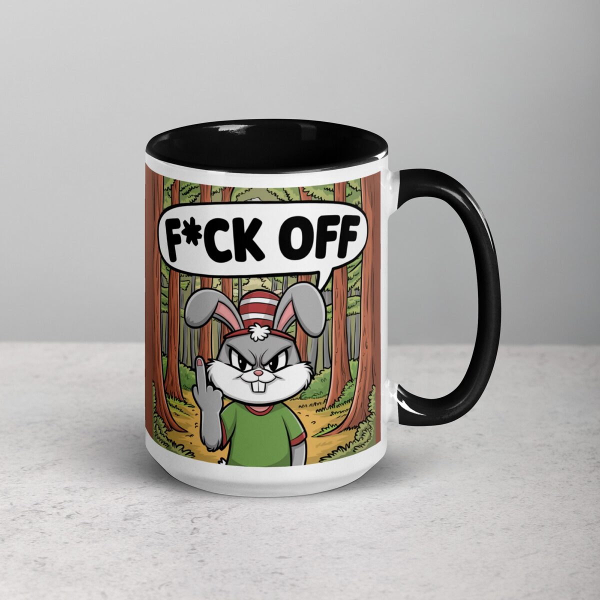 Bunny Rabbit Middle Finger Coffee Mug & Tea Cup - Image 6