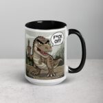 Middle Finger Dinosaur Coffee Mug & Tea Cup - Image 6