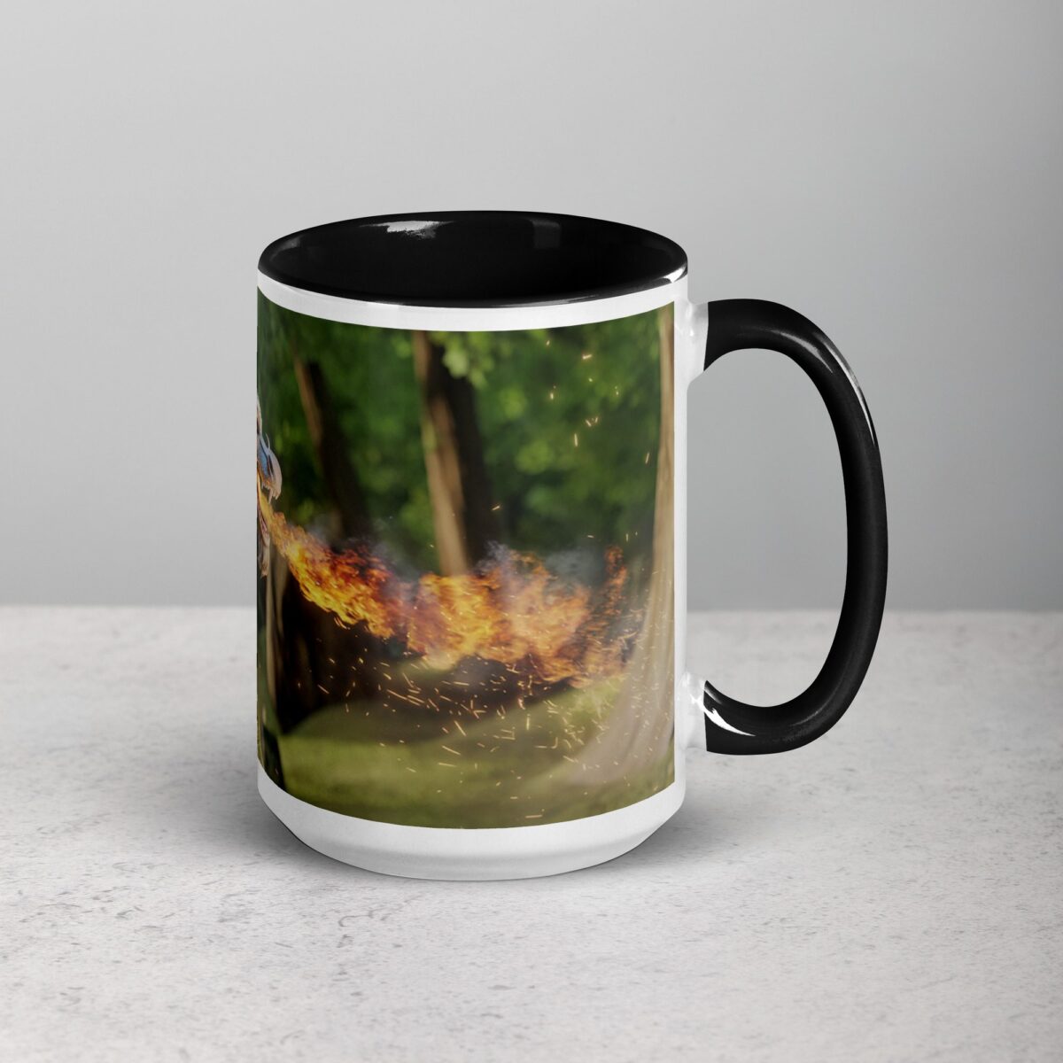 Dragon Spitting Fire 3D Coffee Mug & Tea Cup - Image 6