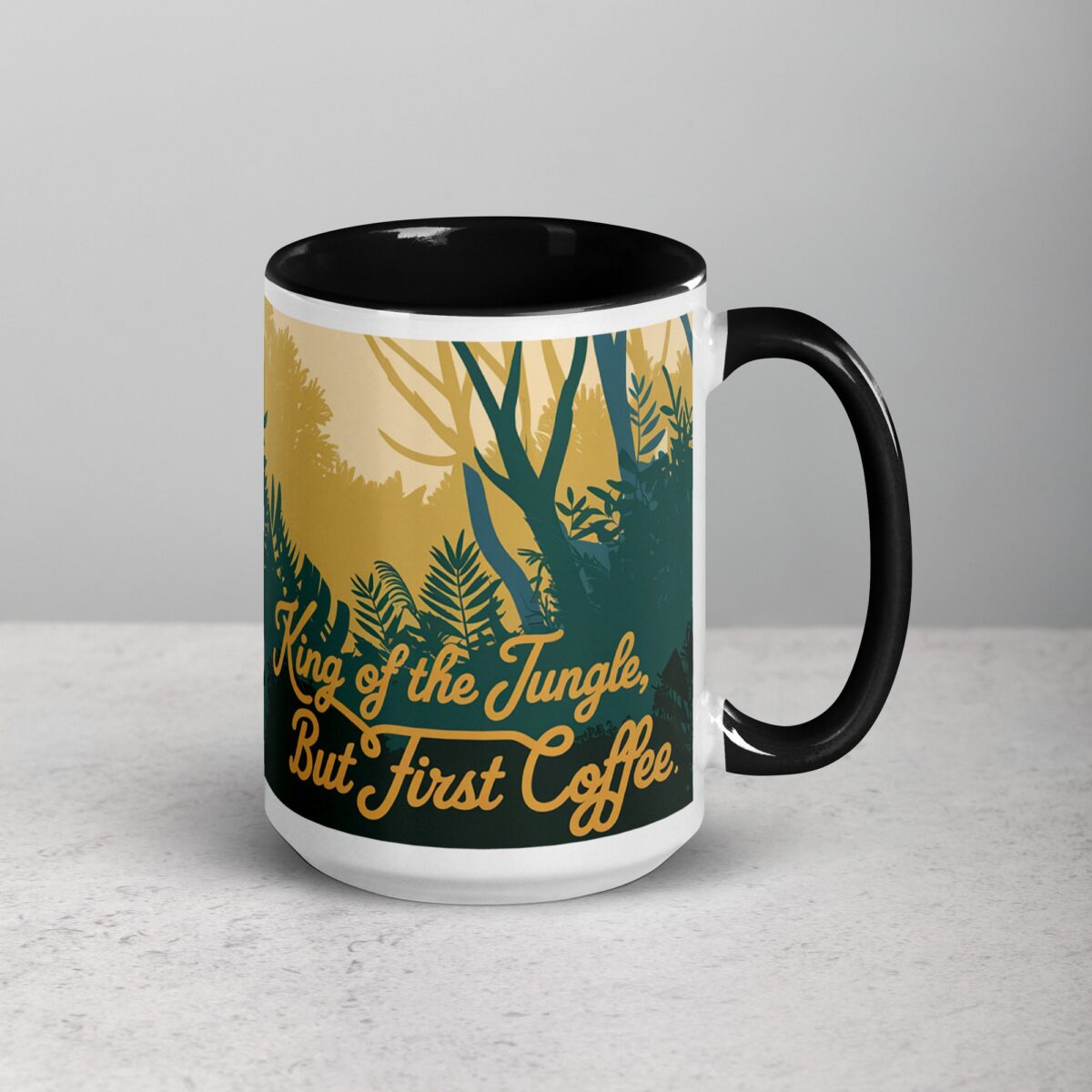 King of the Jungle But Coffee First Lion Mug - Image 6