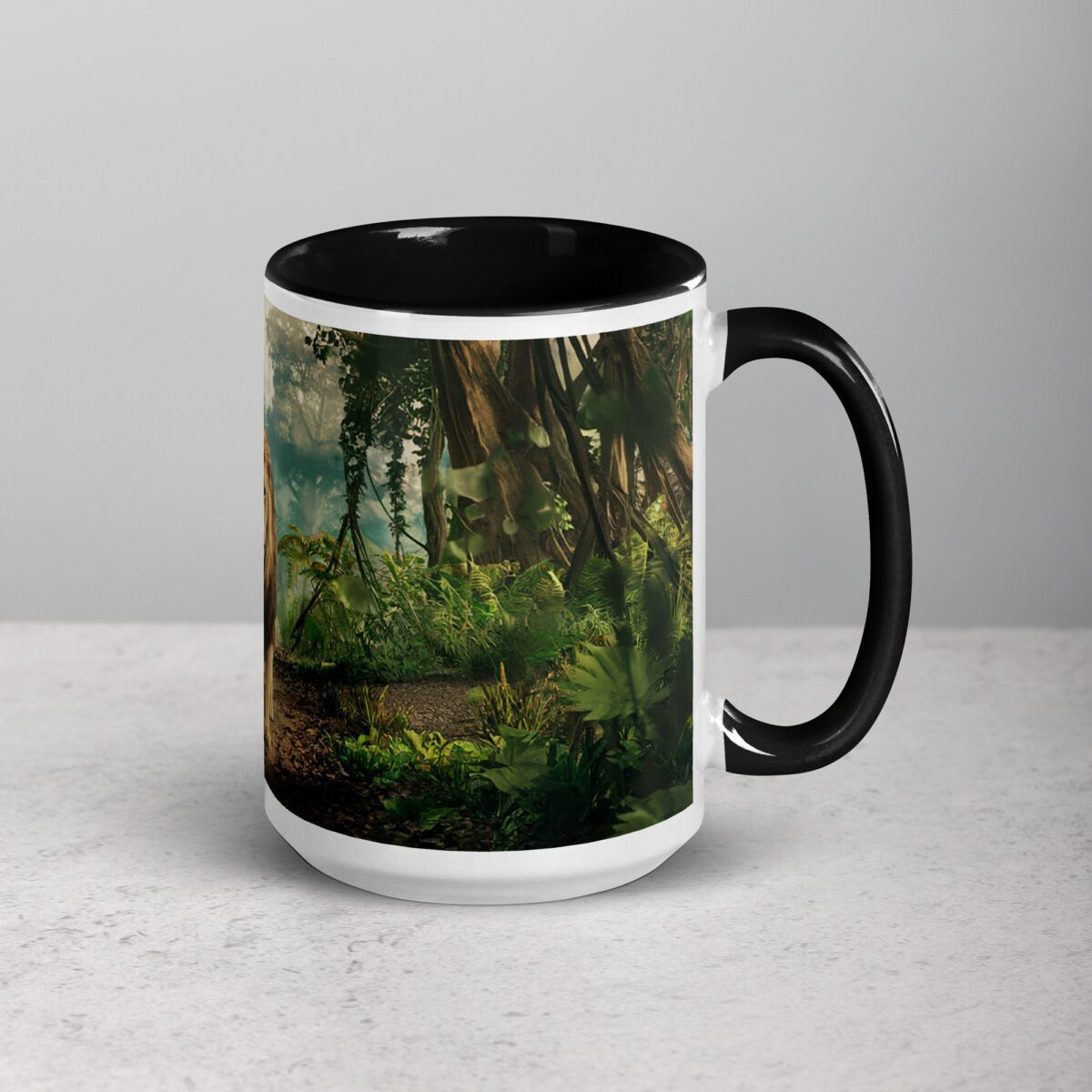 Majestic Lion Walking Through Jungle Mug - Image 6