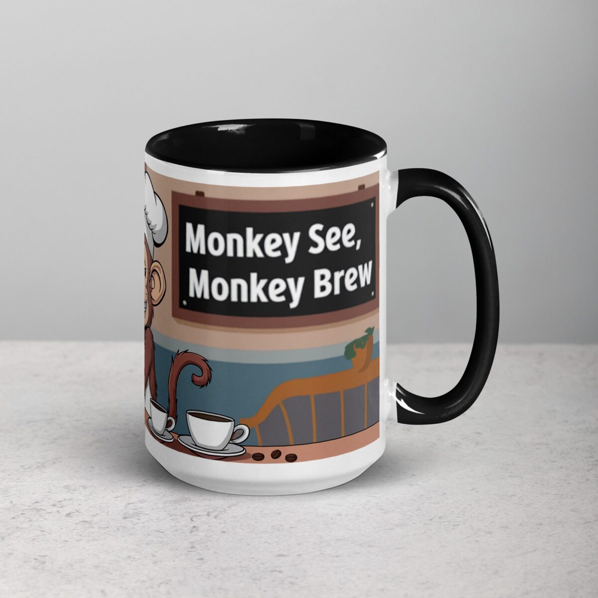 Monkey See Monkey Brew Coffee Mug - Image 6