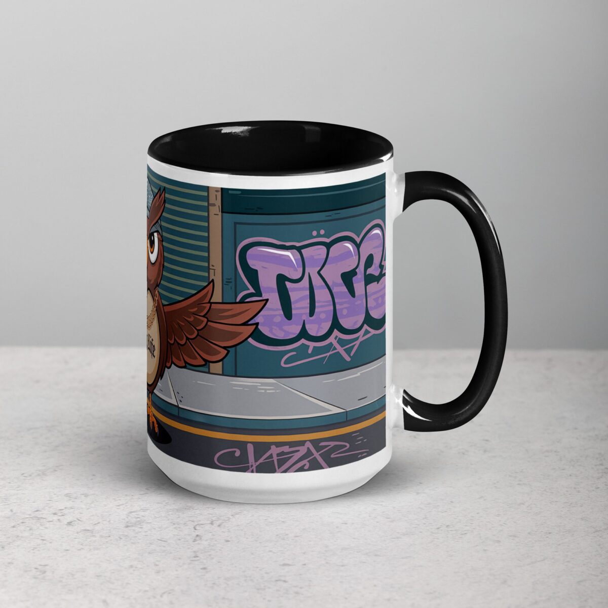 Thug Life Gangster Owl Coffee Mug & Tea Cup - Image 6