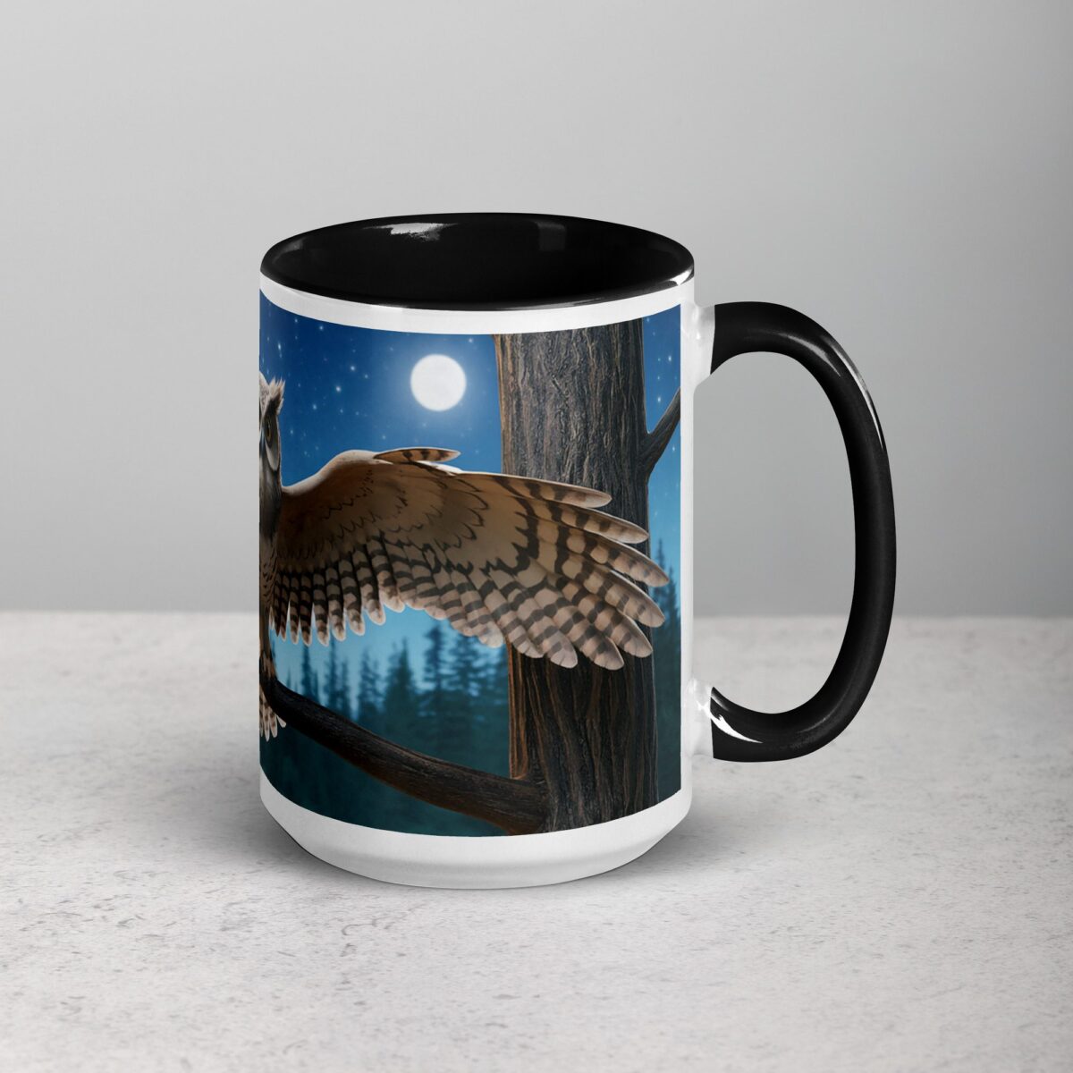 Owl Under Moonlight Coffee Mug & Tea Cup - Image 6