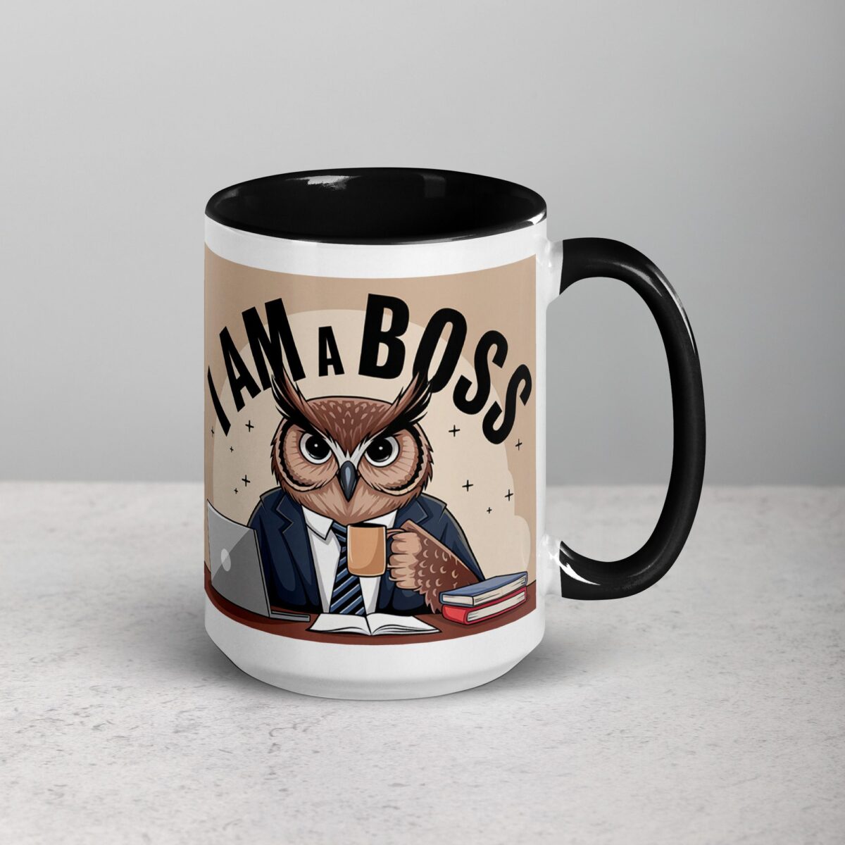 I am a Boss Owl Coffee Mug & Tea Cup - Image 6