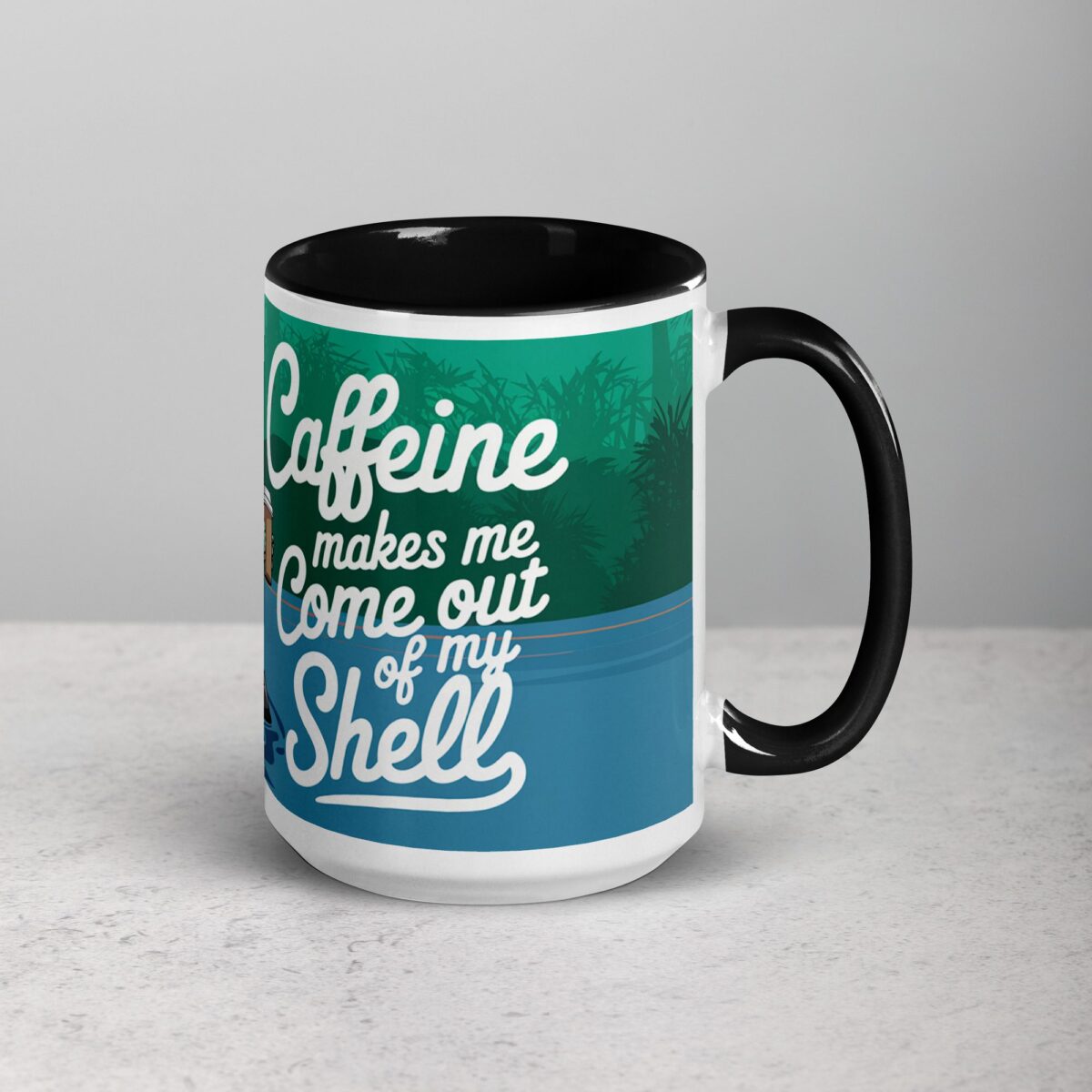 Caffeine Makes Me Come Out of My Shell Turtle Mug - Image 6