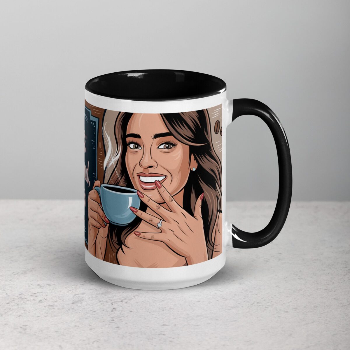 Fiancé Status: Coffee in One Hand, Ring in the Other Mug - Image 6