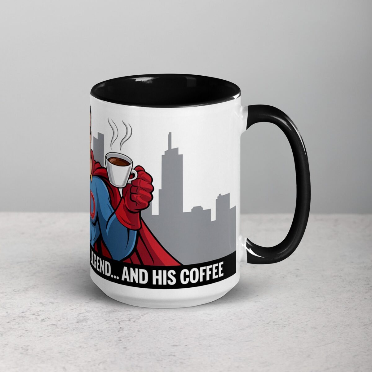 The Man, The Myth, The Legend... and His Coffee Dad Superhero Mug - Image 6