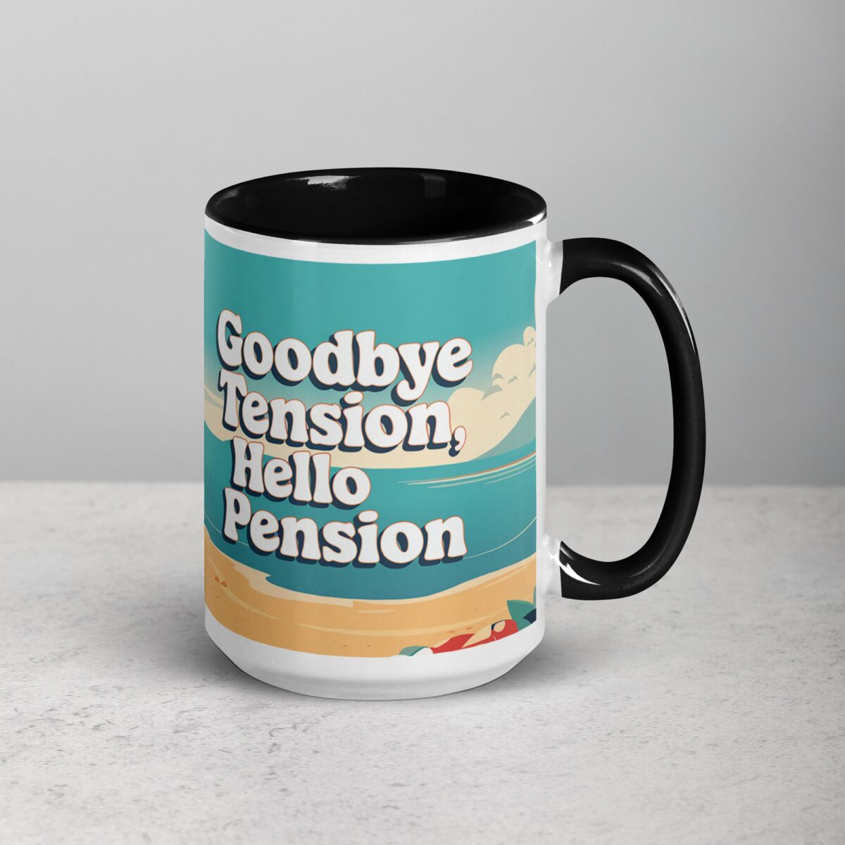 Goodbye Tension, Hello Pension Retirement Coffee Mug - Image 6