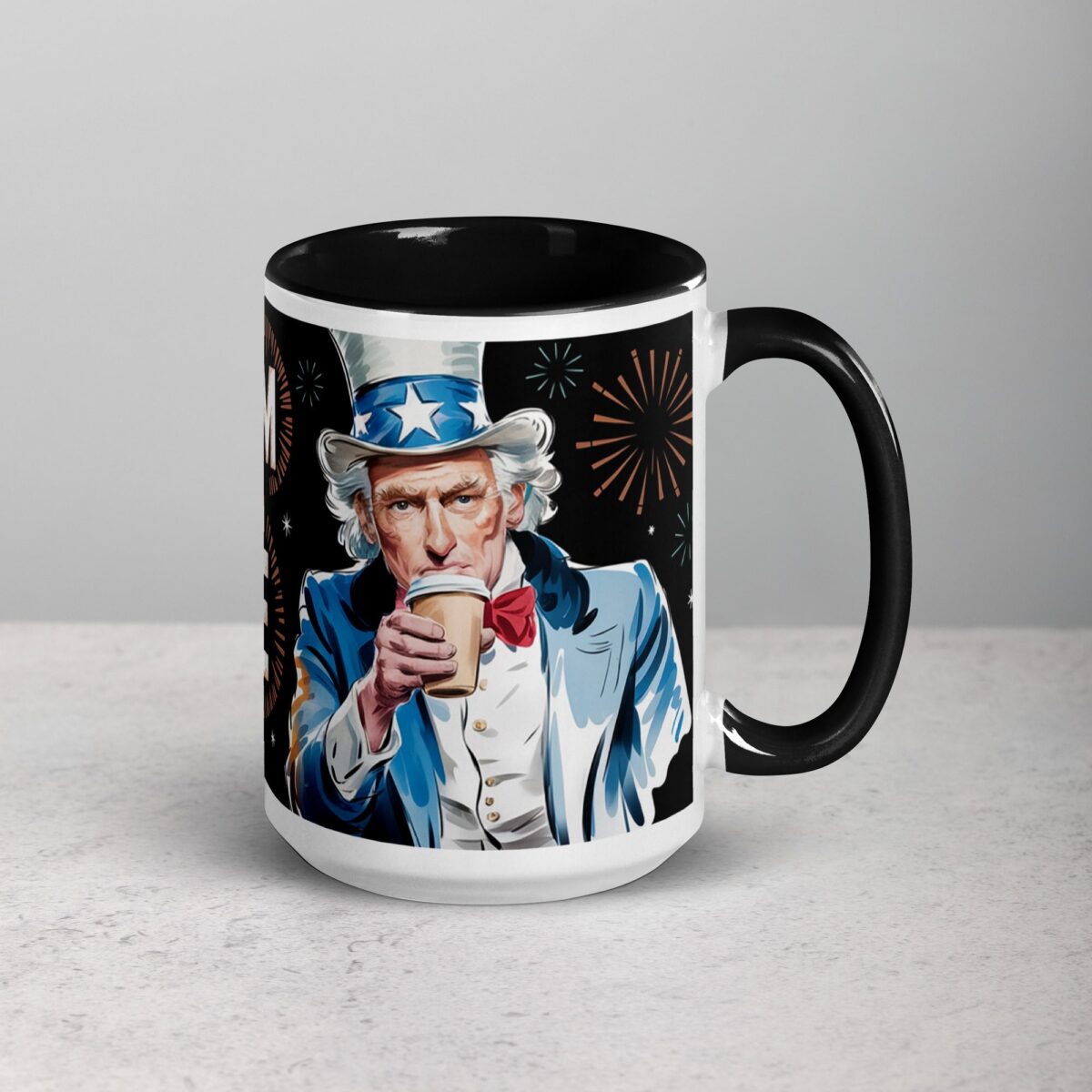 Uncle Sam Runs on Coffee Mug - Image 6