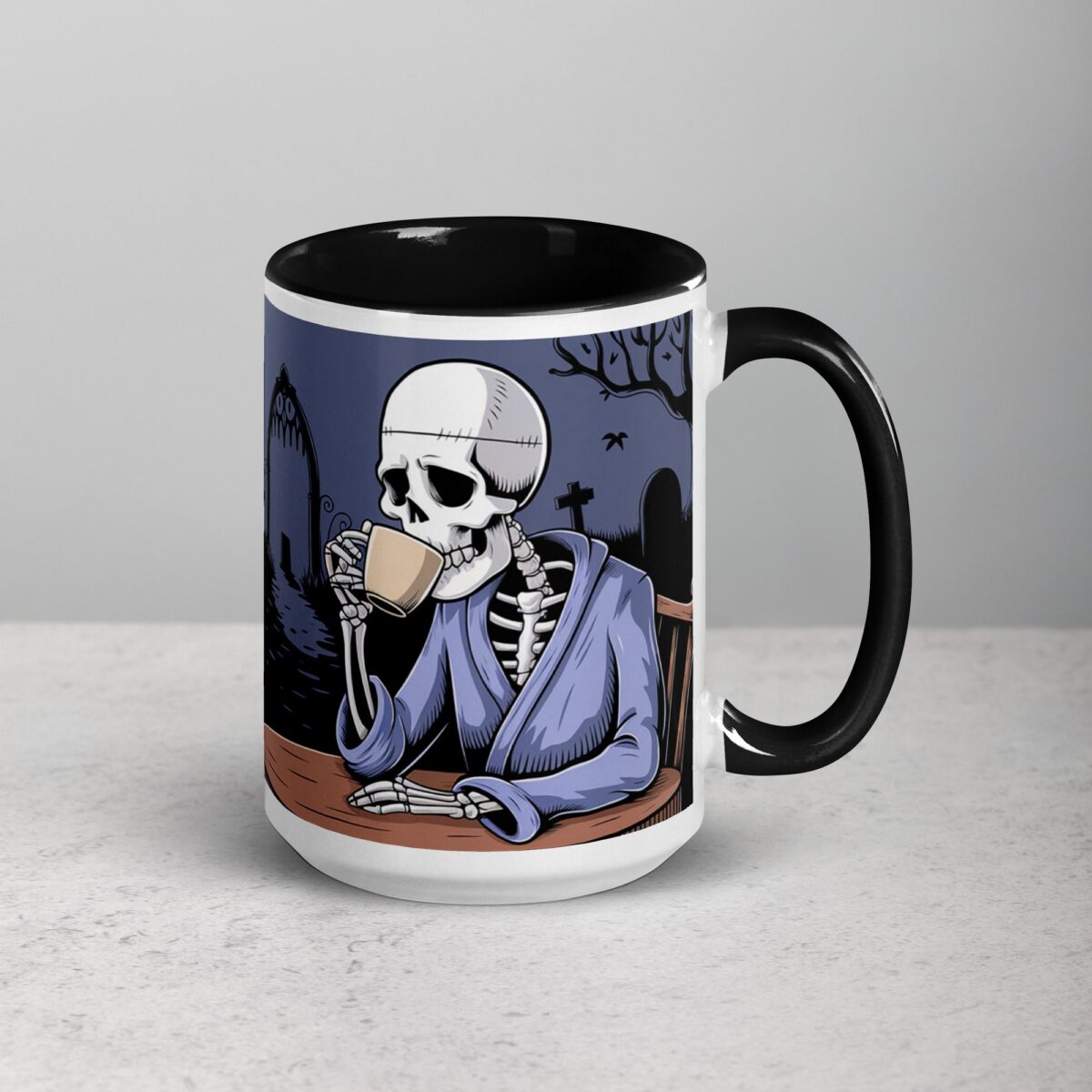Death Before Decaf Halloween Coffee Mug - Image 6