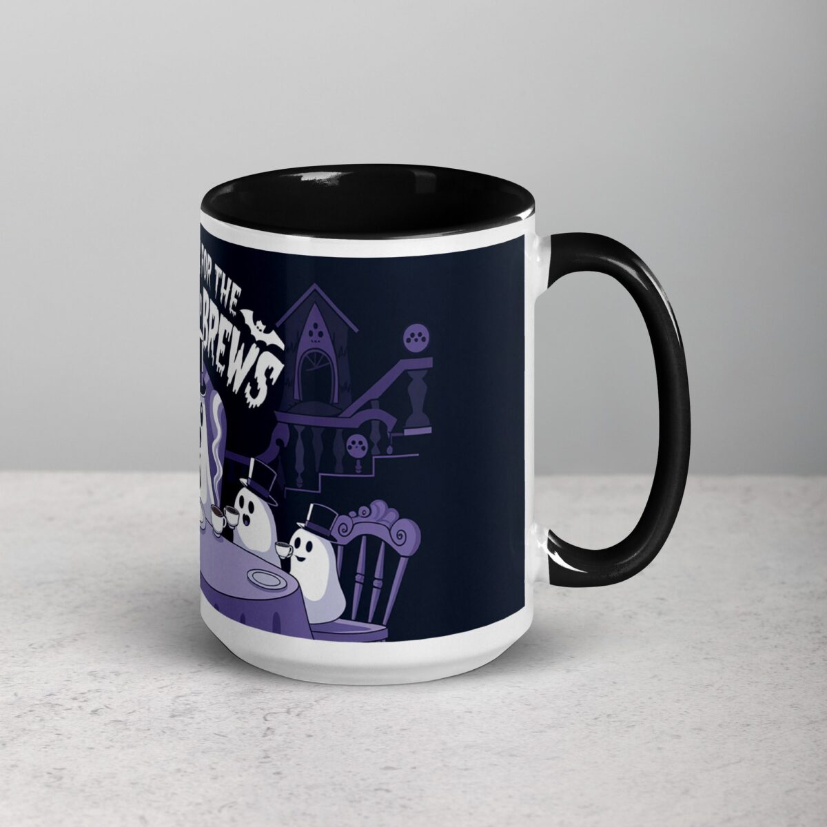 I’m Here for the Boos & Brews Ghost Coffee Mug - Image 6