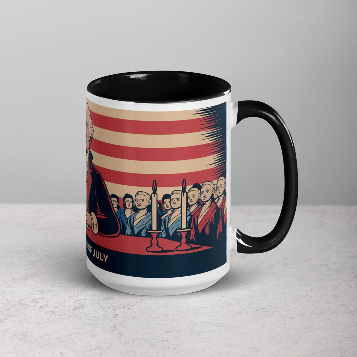 Happy 4th of July George Washington Retro Coffee Mug - Image 6
