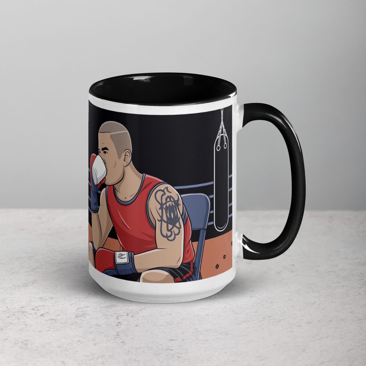 Coffee Hits Harder Than My Opponent Boxing Mug - Image 6