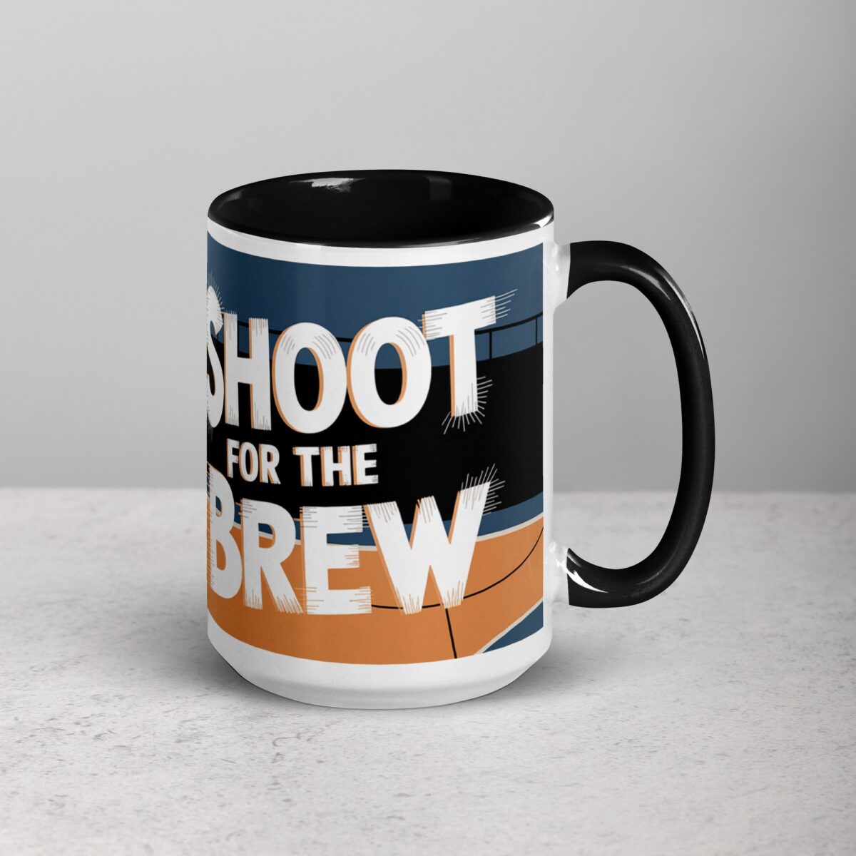 Shoot for the Brew Basketball Coffee Mug - Image 6