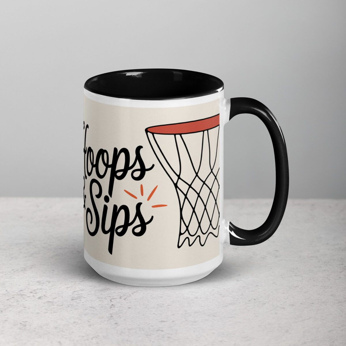Hoops & Sips Basketball Coffee Mug & Tea Cup - Image 6