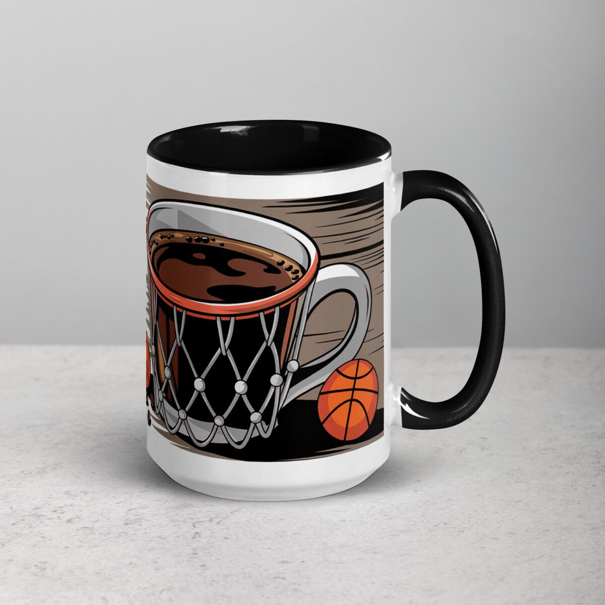 I Dunk, Therefore I Drink Basketball Coffee Mug - Image 6