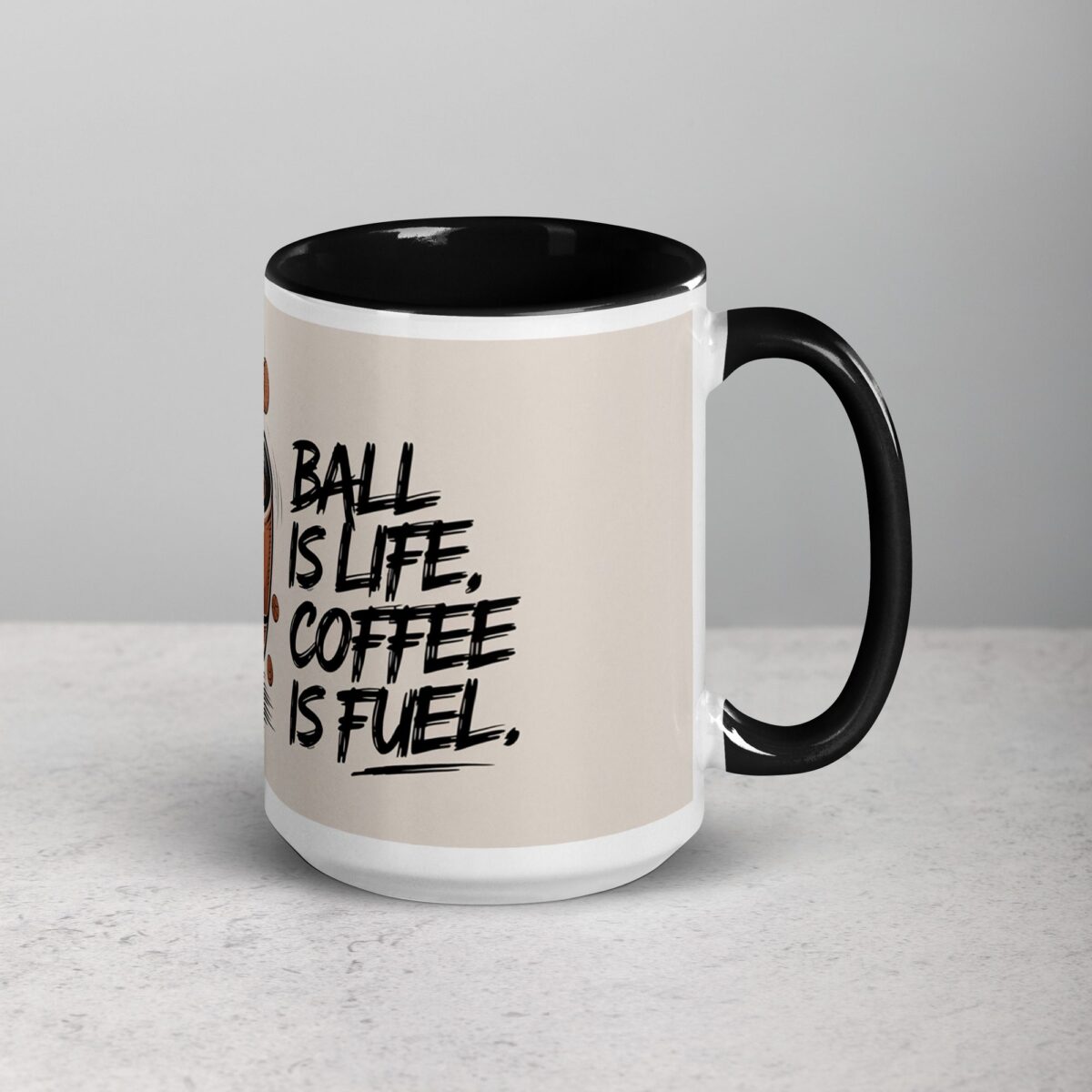 Ball is Life, Coffee is Fuel Basketball Mug - Image 6