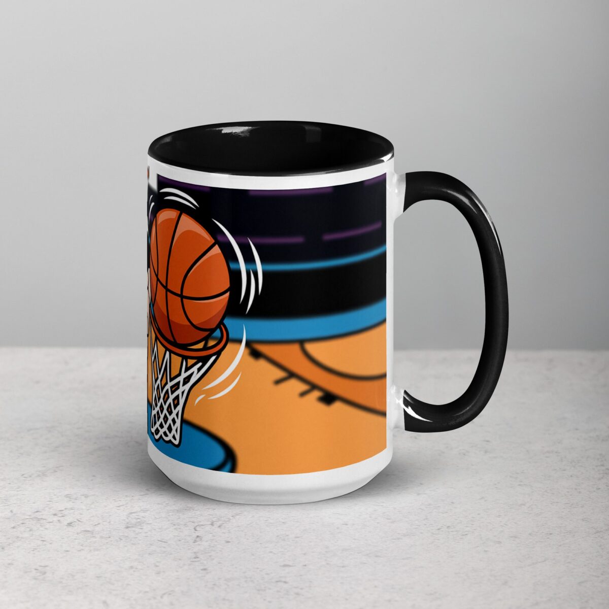 Caffeinated and Ready to Dunk Basketball Mug - Image 6
