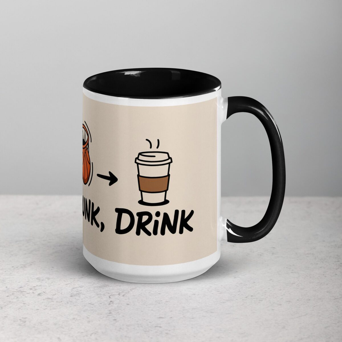 Dribble, Dunk, Drink Basketball Coffee Mug & Tea Cup - Image 6