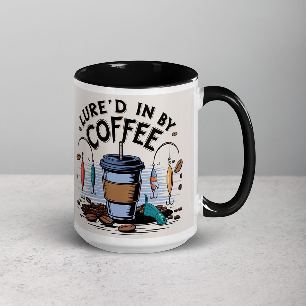 Lure’d in by Coffee Fishing Mug - Image 6