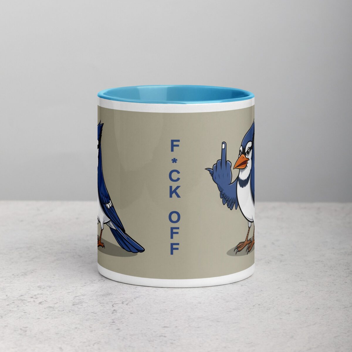 Middle Finger Blue Jay Coffee Mug & Tea Cup - Image 13