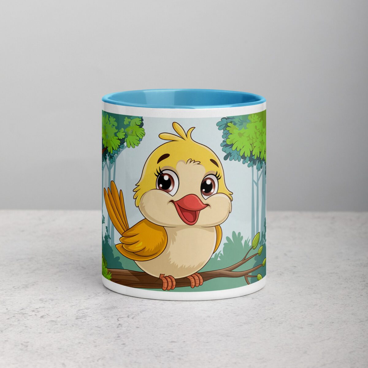 Cute Bird in Forest Coffee Mug & Tea Cup - Image 13