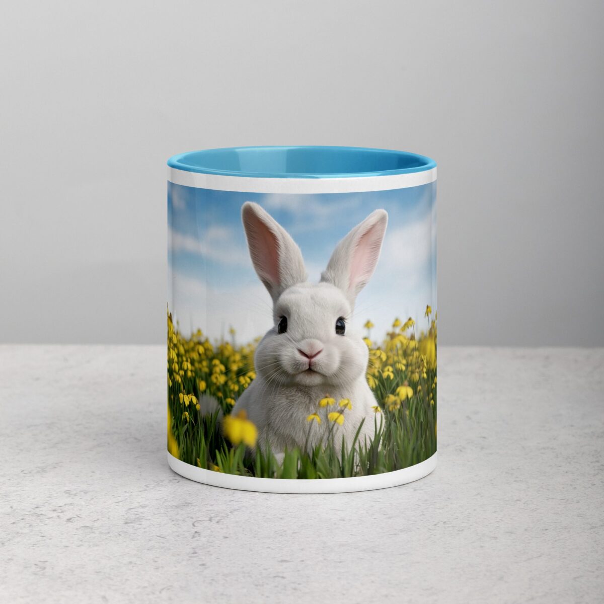 Bunny with Flowers Coffee Mug & Tea Cup - Image 13