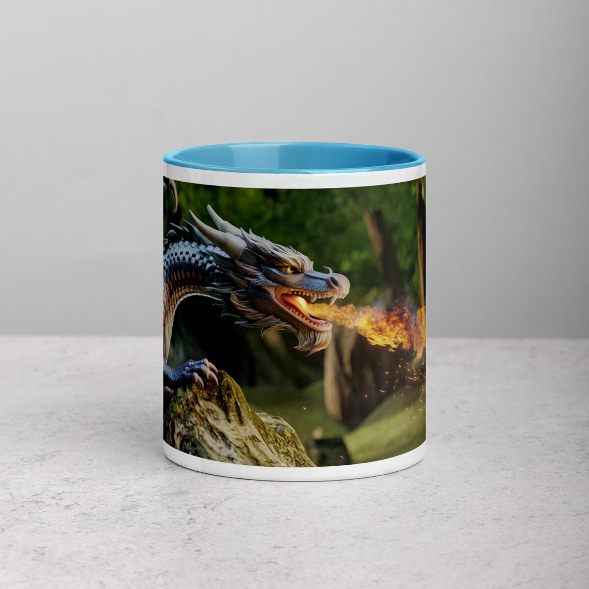 Dragon Spitting Fire 3D Coffee Mug & Tea Cup - Image 13