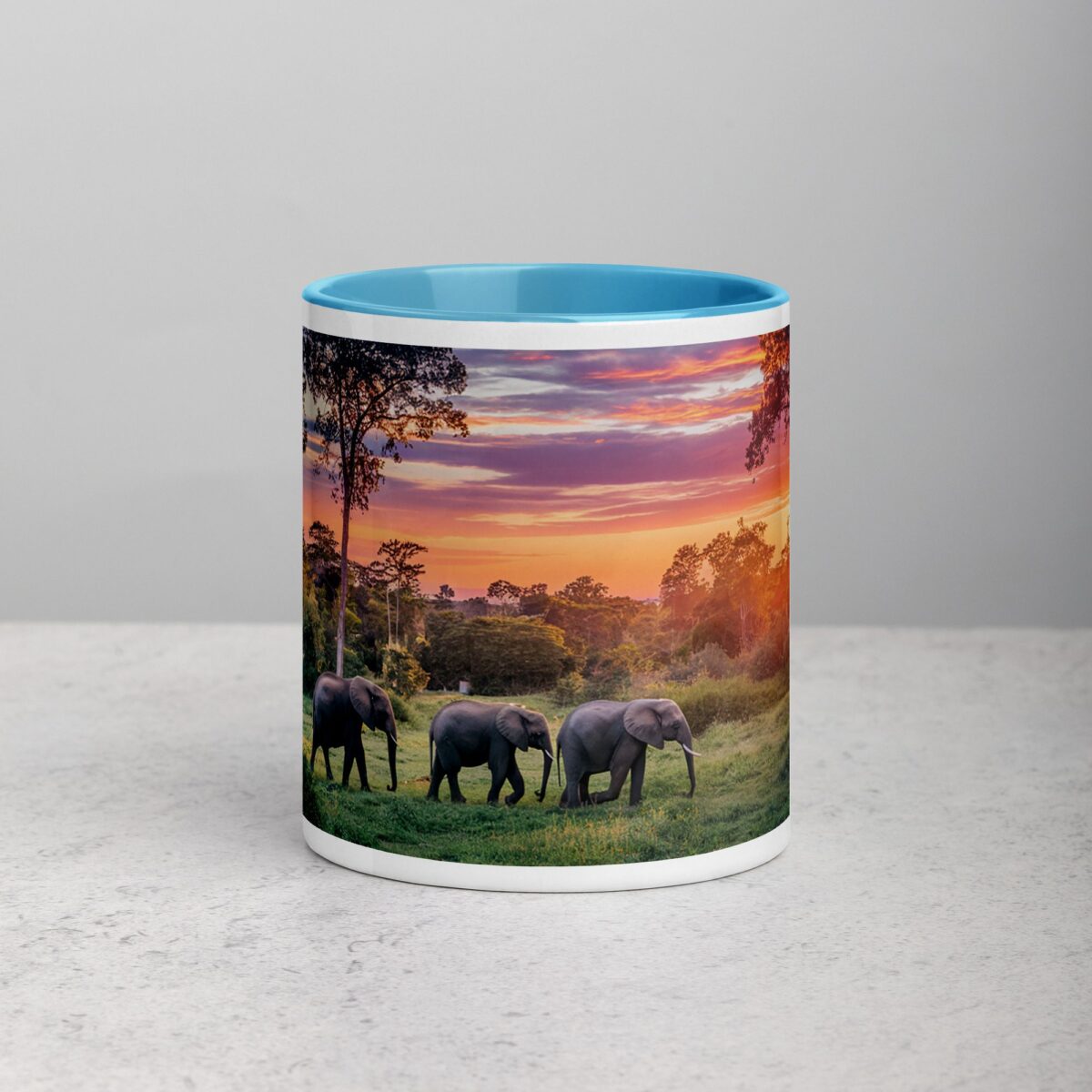 Elephant Jungle Sunset Coffee Mug & Tea Cup - Image 13
