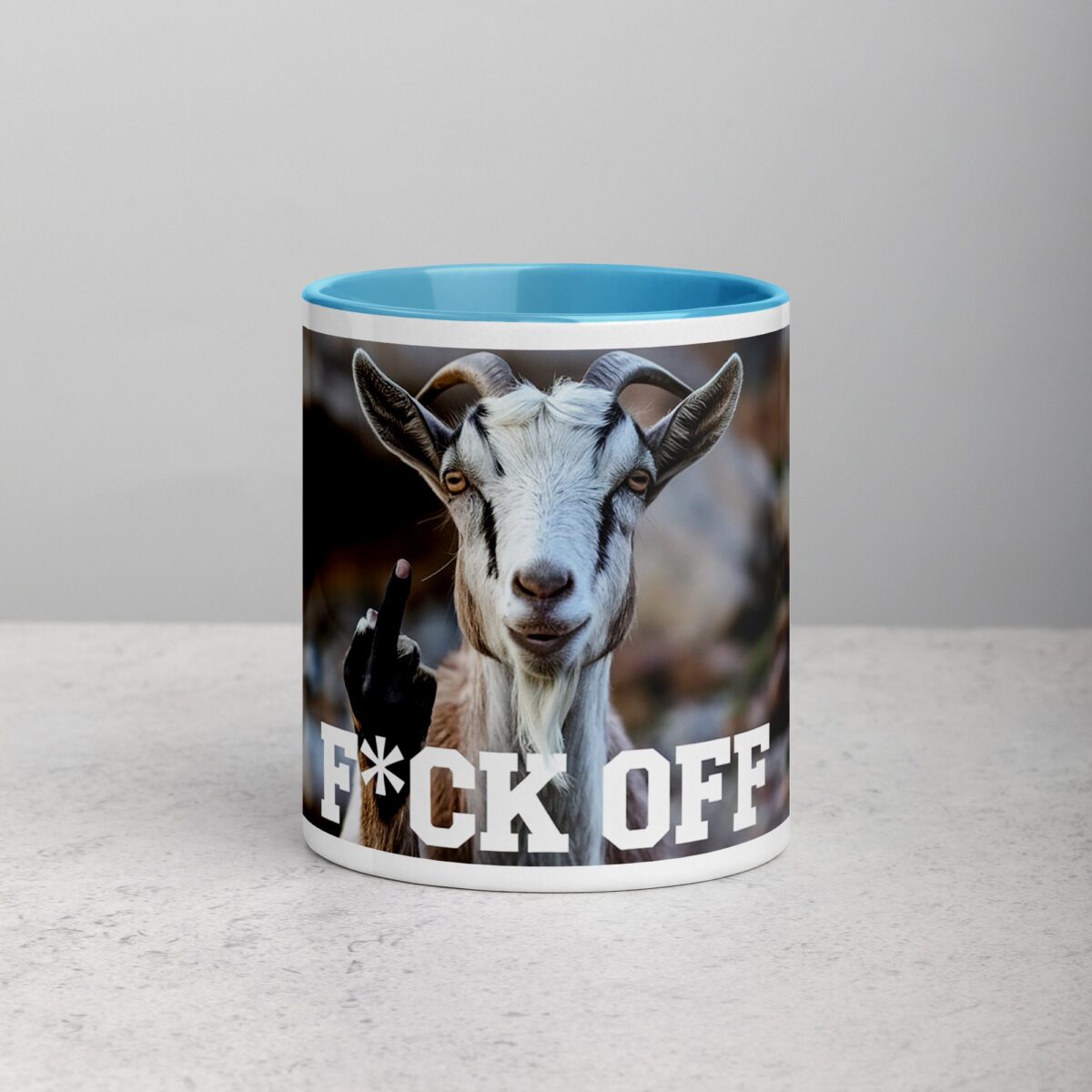 Middle Finger Goat Coffee Mug & Tea Cup - Image 13