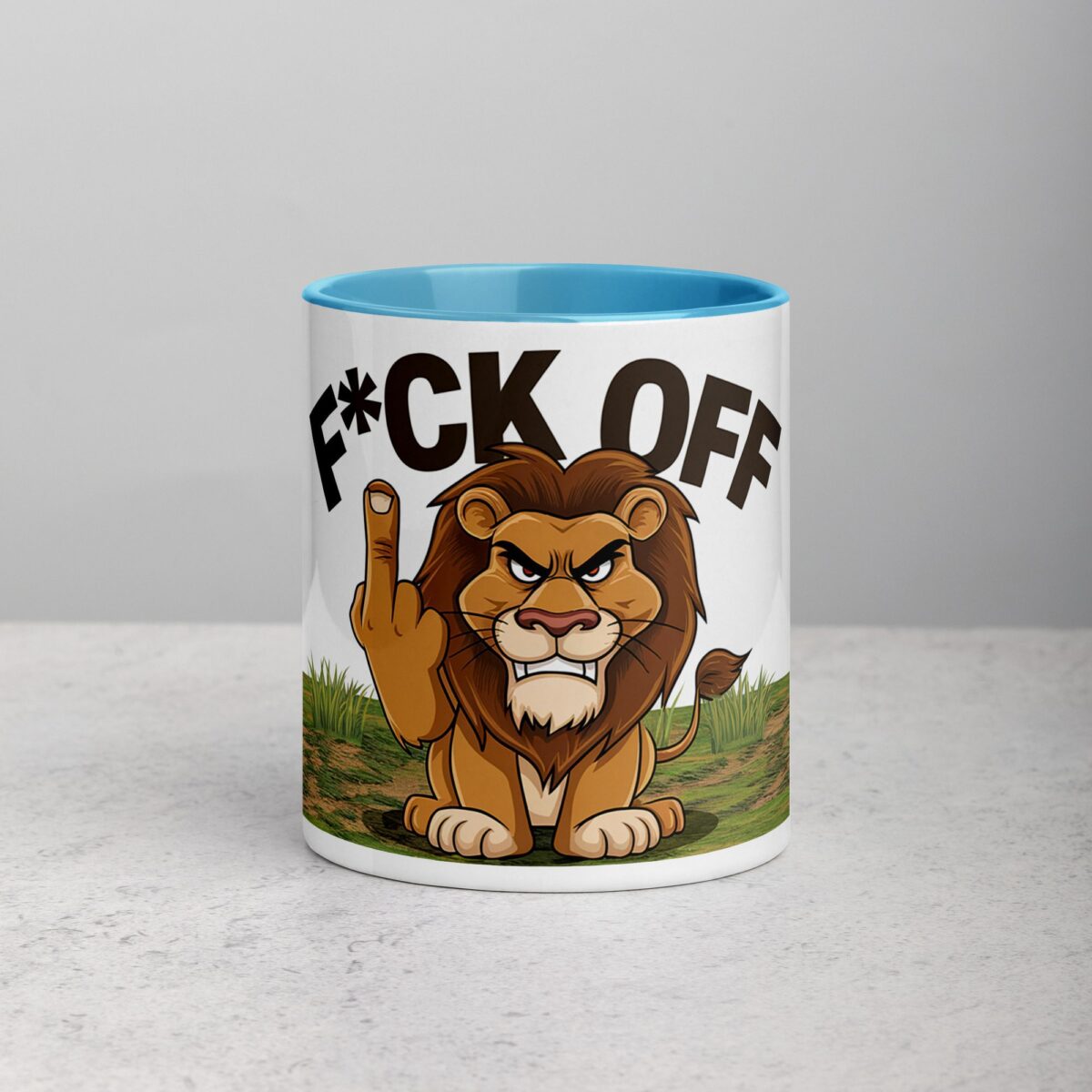 Middle Finger Lion Coffee Mug & Tea Cup - Image 13
