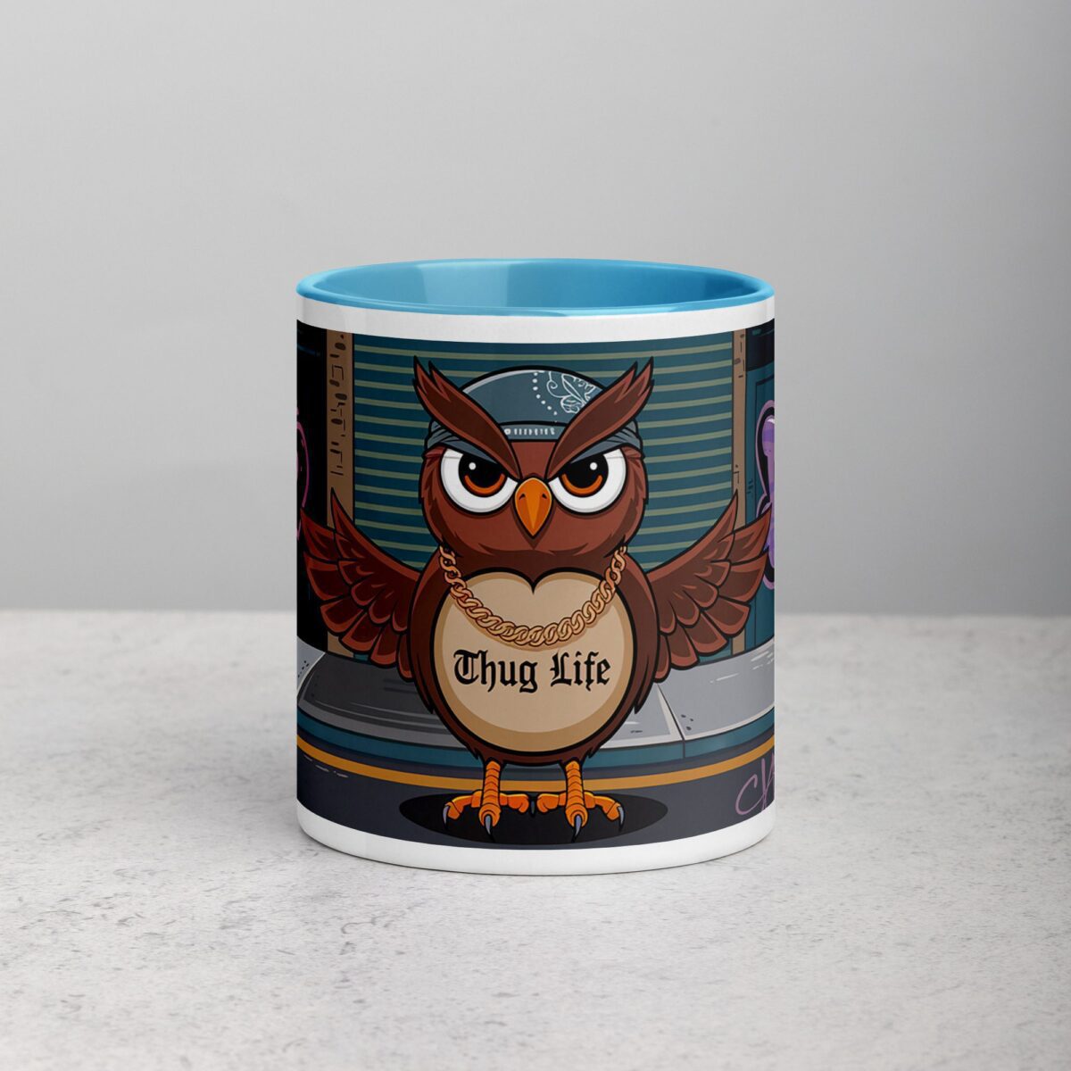 Thug Life Gangster Owl Coffee Mug & Tea Cup - Image 13