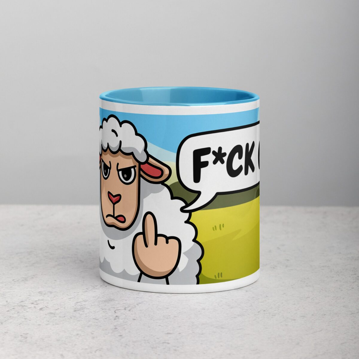 Middle Finger Sheep Coffee Mug & Tea Cup - Image 13