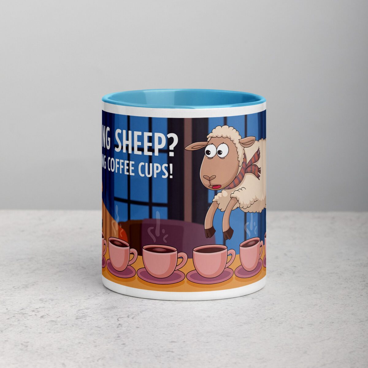 Counting Sheep? No, Counting Coffee Cups Mug - Image 13