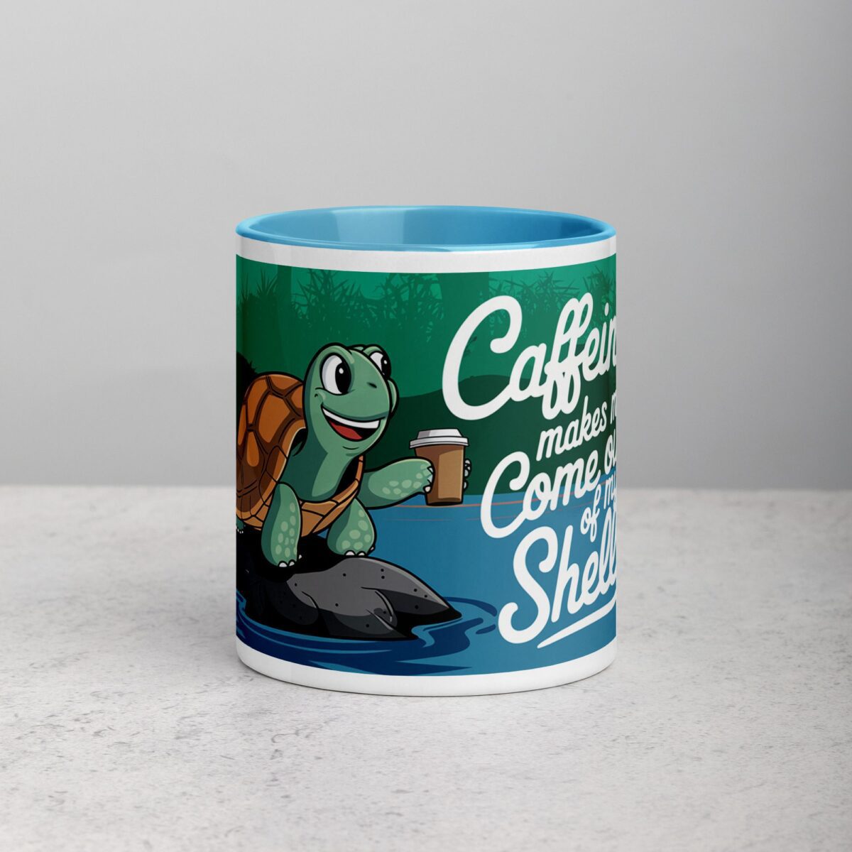 Caffeine Makes Me Come Out of My Shell Turtle Mug - Image 13