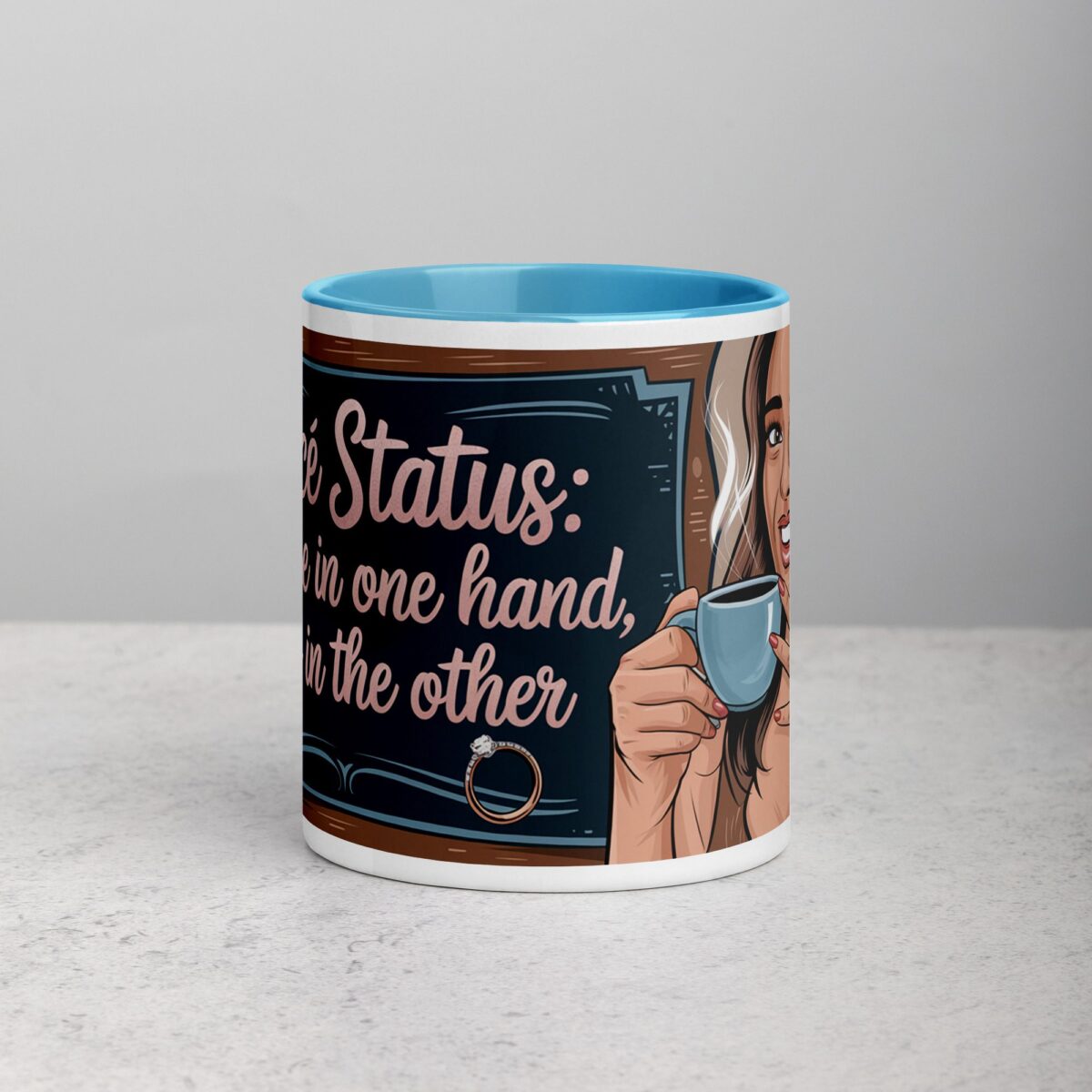 Fiancé Status: Coffee in One Hand, Ring in the Other Mug - Image 13