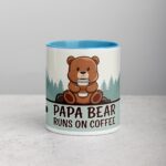 Papa Bear Runs on Coffee Fathers Day Mug - Image 13