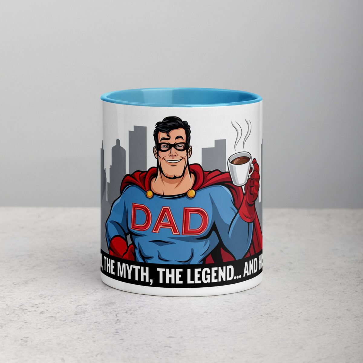 The Man, The Myth, The Legend... and His Coffee Dad Superhero Mug - Image 13