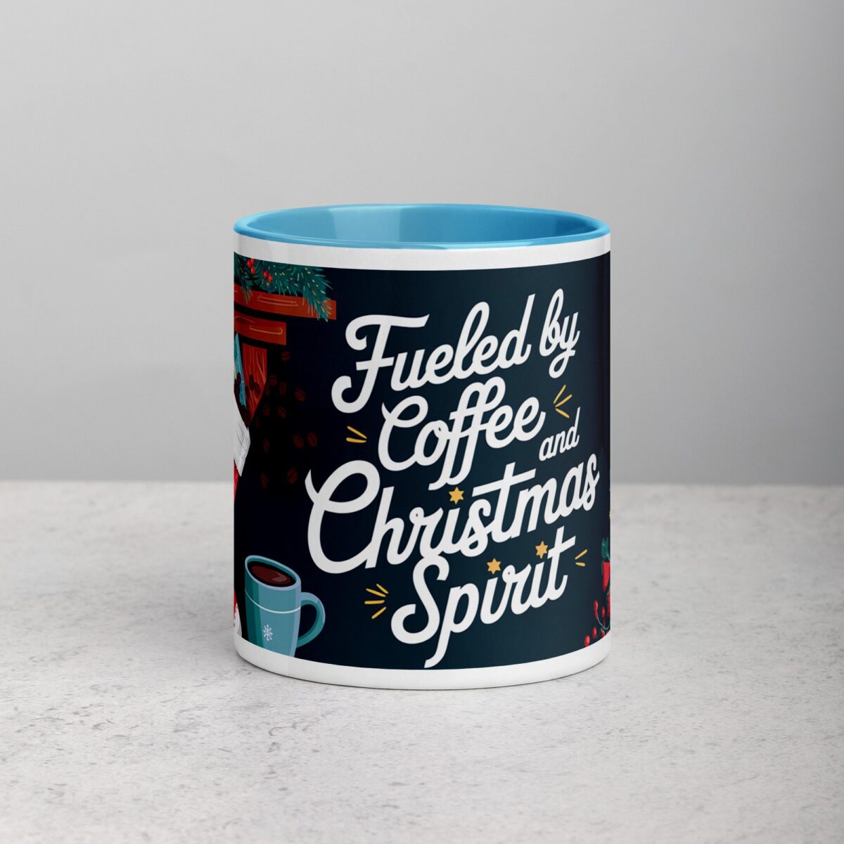 Fueled by Coffee and Christmas Spirit Mug - Image 13