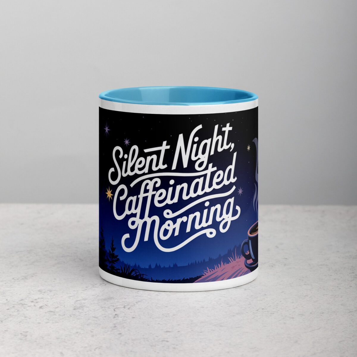 Silent Night, Caffeinated Morning Coffee Mug - Image 13