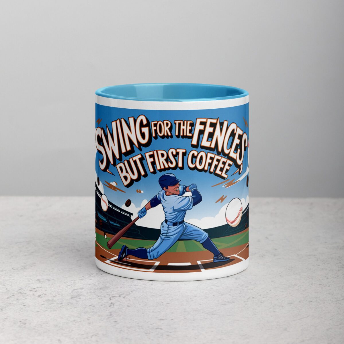 Swing for the Fences, But First Coffee Baseball Mug - Image 13
