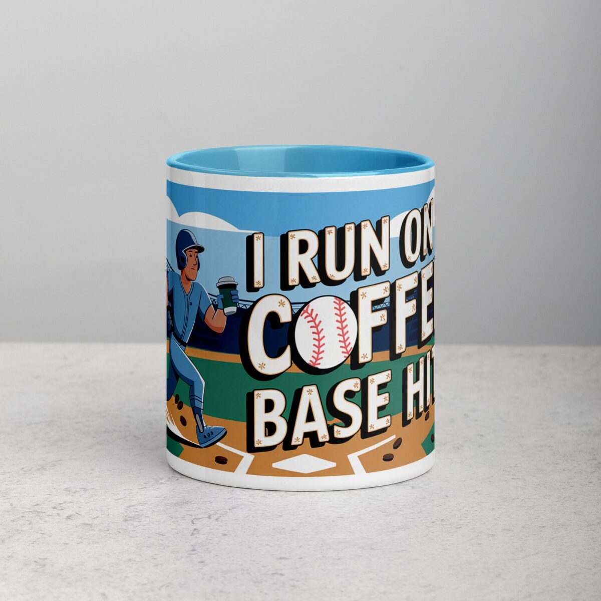 I Run on Coffee & Base Hits Baseball Coffee Mug - Image 13