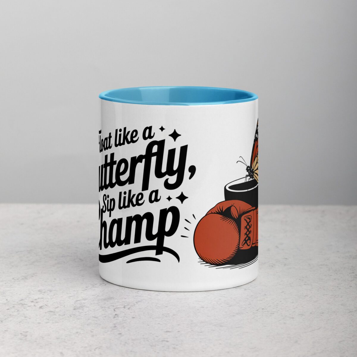 Float Like a Butterfly, Sip Like a Champ Coffee & Tea Mug - Image 13