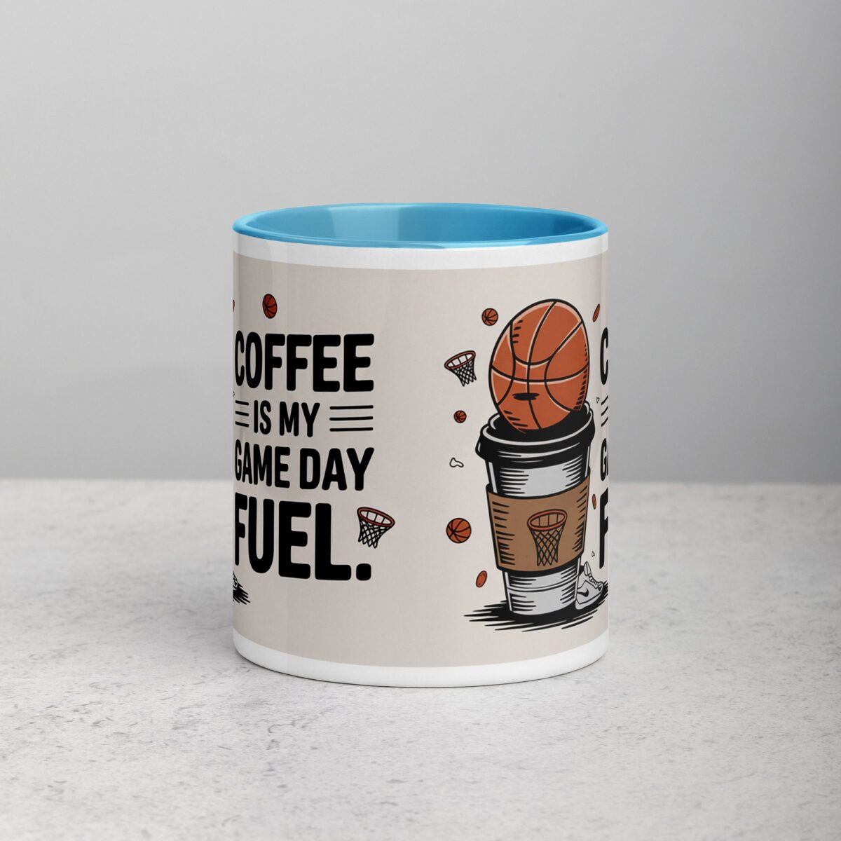Coffee is My Game Day Fuel Basketball Mug - Image 13