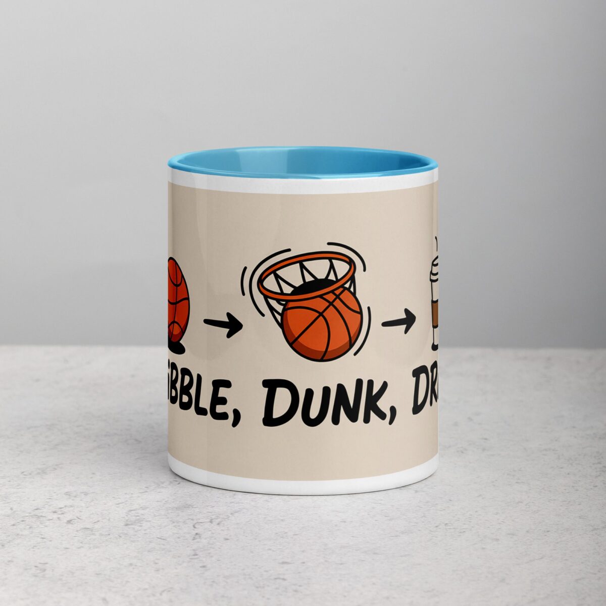 Dribble, Dunk, Drink Basketball Coffee Mug & Tea Cup - Image 13